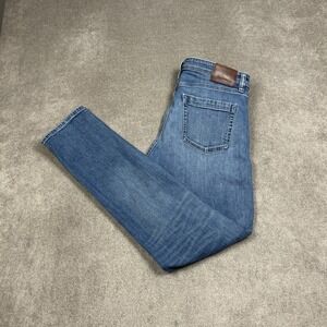 Revtown Jeans Mens 33x32 Blue Taper Faded Whisker Stretch Zip Fly Denim Pants